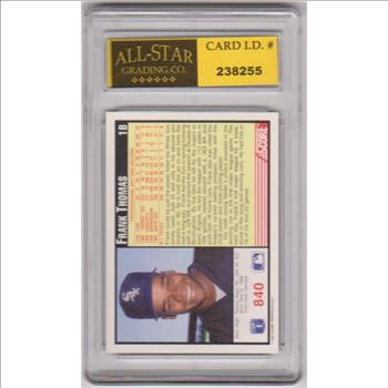 Graded 10 - Frank Thomas 1991 Score #840 Card