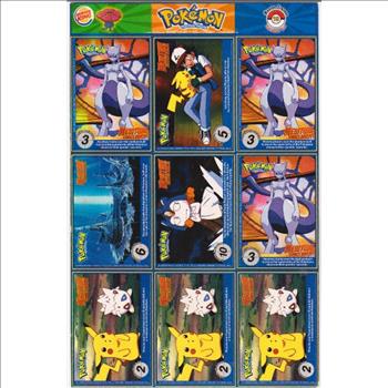 1999 Pokemon Master Trainer Collector Set Uncut 9 Card Uncut #19 Sheet