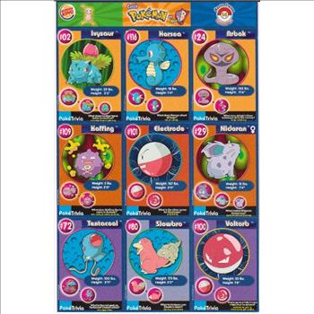 1999 Pokemon Master Trainer Collector Set Uncut 9 Card Uncut #14 Sheet