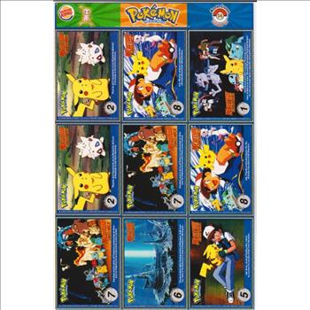 1999 Pokemon Master Trainer Collector Set Uncut 9 Card Uncut #14 Sheet