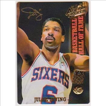 24 Kt Gold - Julius Erving - 1993 Action Packed 24 Kt Gold #56G Insert Card - #305/2500