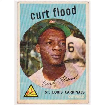 1959 Topps Curt Flood #353 Card - 2nd Year