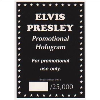 1993 Rockstreet Elvis Presley Hologram Promo - Only 25,000 Produced