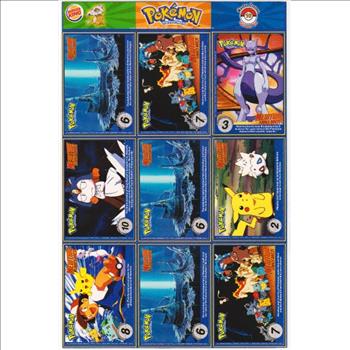 1999 Pokemon Master Trainer Collector Set Uncut 9 Card Sheet #16