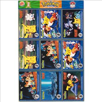 1999 Pokemon Master Trainer Collector Set Uncut 9 Card Uncut #14 Sheet