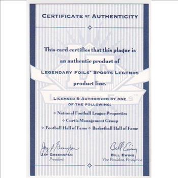 1993 Legendary Foils Milton Schmidt Sculpted Card With COA