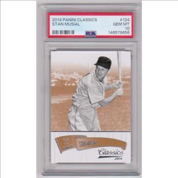 Graded PSA Gem Mint 10 - Stan Musial 2014 Panini Classics #124 Card