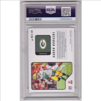 Graded PSA Gem Mint 10 - Aaron Rodgers 2020 Score Next Level Stats #NLS-AR Insert Card