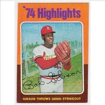 1975 Topps Bob Gibson #3 Card - HOF'er