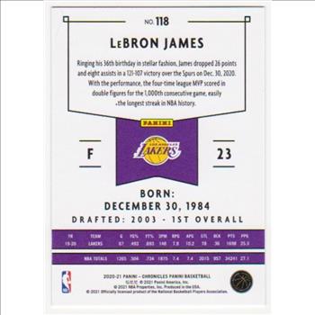 Lebron James 2020-21 Panini Chronicles Panini #118 Card