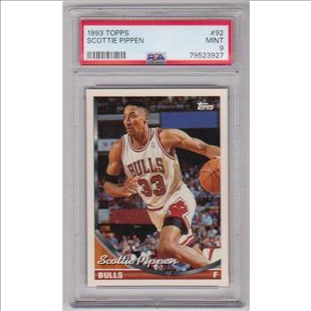 Graded PSA Mint 9 - Scottie Pippen 1993-94 Topps #92 Card
