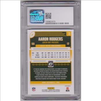 Graded CSG Gem Mint 9.5 - Aaron Rodgers 2018 Donruss Optic HOLO #37 Card