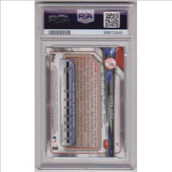 Graded PSA Mint 9 - Aaron Judge 2018 Bowman #24 Card