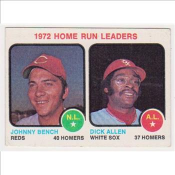 1973 Topps Johnny Bench + Dick Allen #62 Card