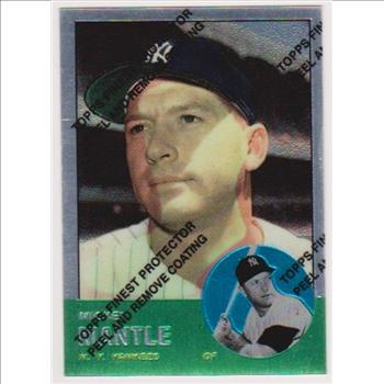 Mickey Mantle 1963 Topps Finest #200 Commemorative Card - 1996 Topps #13 of 19 Insert Card