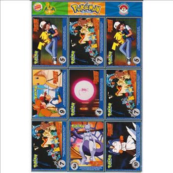 1999 Pokemon Master Trainer Collector Set Uncut 9 Card Sheet #7