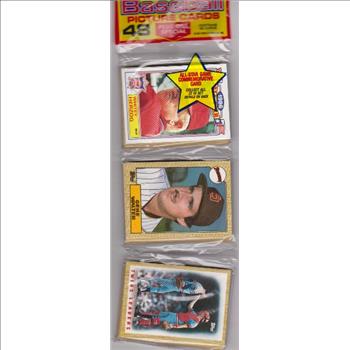 1987 Topps Baseball 49 Card Rack Pack w/ Whitey Herzog On Front
