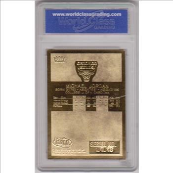 Graded Gem Mint 10 - Michael Jordan 1998 Fleer '86 Rookie Prism Holo Refractor 23 Kt Gold Card