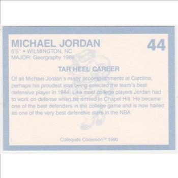 Michael Jordan 1990 North Carolina #44 College Card