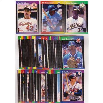 150 Assorted 1989 Donruss Baseball Cards w/ Stars - Curt Schilling Rookie + More