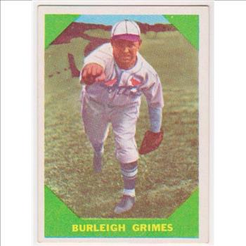 1960 Fleer Burleigh Grimes #59 Card - HOF'er