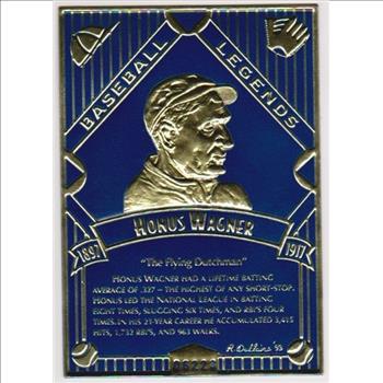 1993 Legendary Foils Honus Wagner Sculpted Card With COA