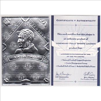 1993 Legendary Foils Honus Wagner Sculpted Card With COA