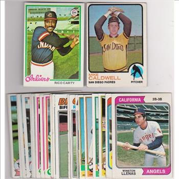 25 Different 1970's Topps Baseball Cards (1973-1979) w/ Rico Carty + More