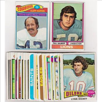 24 Different 1970's Topps Football Cards (1974-1979) w/ Cliff Harris + More