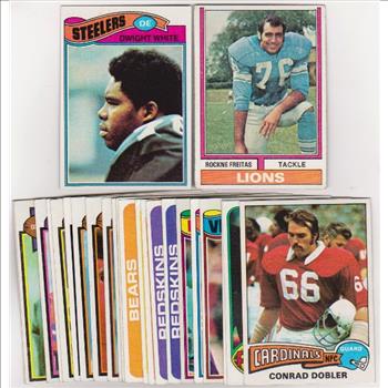 24 Different 1970's Topps Football Cards (1974-1979) w/ Dwight White + More