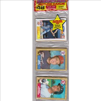 1987 Topps Baseball 49 Card Rack Pack w/ Mike Schmidt On Front
