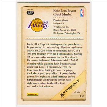 Kobe Bryant 2012 Panini Anthology #137 Card