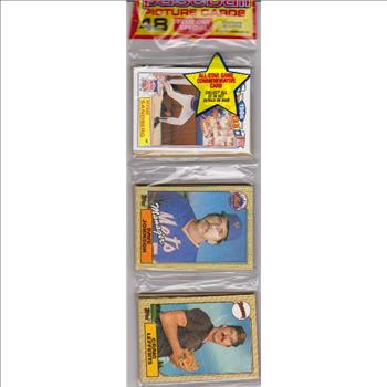 1987 Topps Baseball 49 Card Rack Pack w/ Ryne Sandberg On Front
