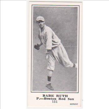 1916 M101-5 Babe Ruth Sporting News Rookie Reprint Baseball Card