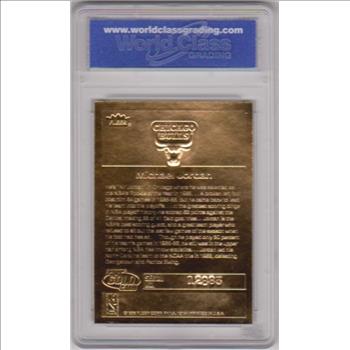 Graded Gem Mint 10 - Michael Jordan 1998 Fleer '86 Rookie Sticker 23 Kt Gold Card