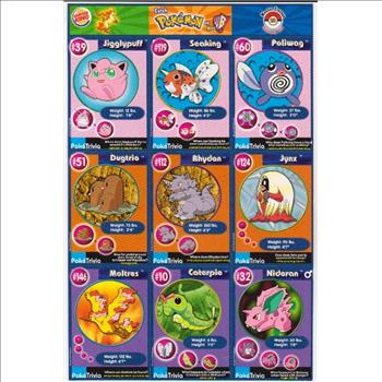 1999 Pokemon Master Trainer Collector Set 9 Card Uncut Sheet #20