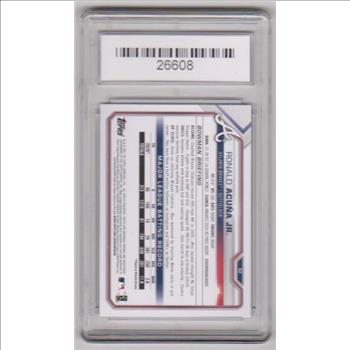 Graded Mint 9 - Ronald Acuna, Jr. 2021 Bowman #62 Card