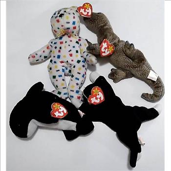 4 Different Ty Beanie Babies - 1993-1999 - w/ Ty2K The Bear + More