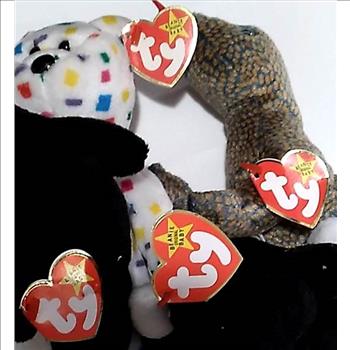 4 Different Ty Beanie Babies - 1993-1999 - w/ Ty2K The Bear + More