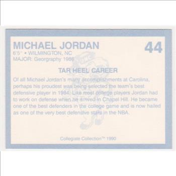 Michael Jordan 1990 North Carolina #44 College Card