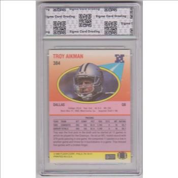 Graded Sigma Mint+ 9.5 - Troy Aikman 1990 Fleer #384 Card