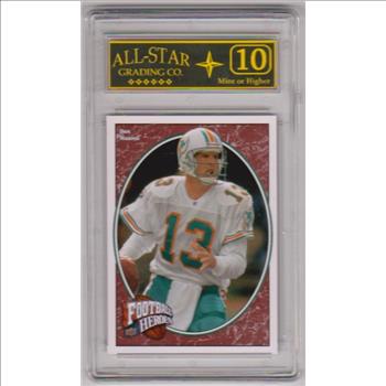 Graded 10 - Dan Marino 2008 Upper Deck Football Heroes #212 Card