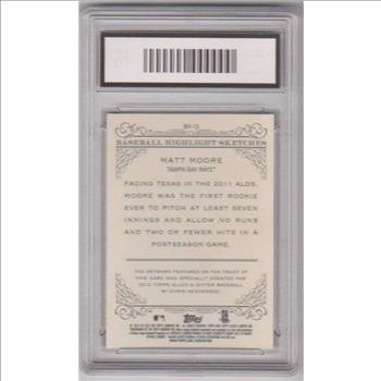 Graded Gem Mint 10 - Matt Moore 2012 Topps Allen & Ginter's Highlight Sketches #BH-13 Insert Card