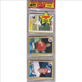 1987 Topps Baseball 49 Card Rack Pack w/ Kirby Puckett On Front