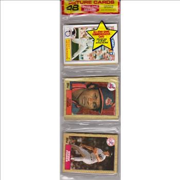 1987 Topps Baseball 49 Card Rack Pack w/ Rickey Henderson On Front