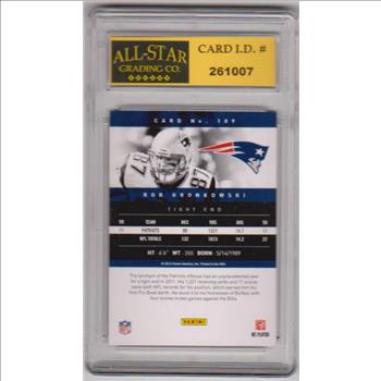 Graded 10 - Rob Gronkowski 2012 Panini Prestige #109 Card