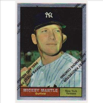 Mickey Mantle 1961 Topps Finest #300 Commemorative Card - 1996 Topps #11 of 19 Insert Card