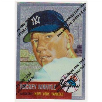 Mickey Mantle 1953 Topps Finest #82 Commemorative Card - 1996 Topps #3 of 19 Insert Card