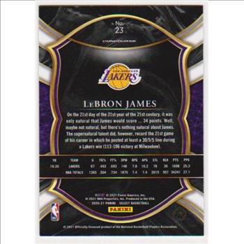 Lebron James 2020-21 Panini Select #23 Card