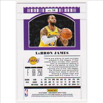 Lebron James 2019 Panini Contenders Draft Picks #38 Card